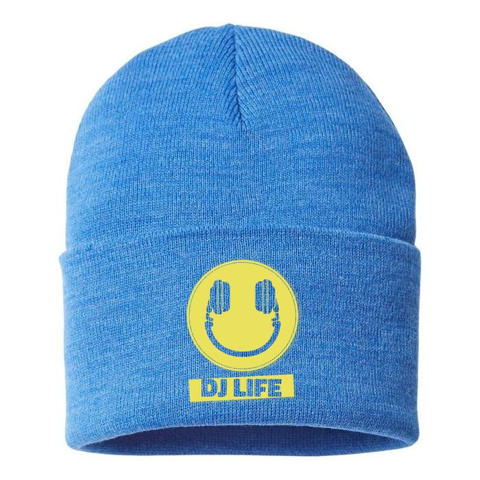 Dj Life Smiley Face Sustainable Knit Beanie