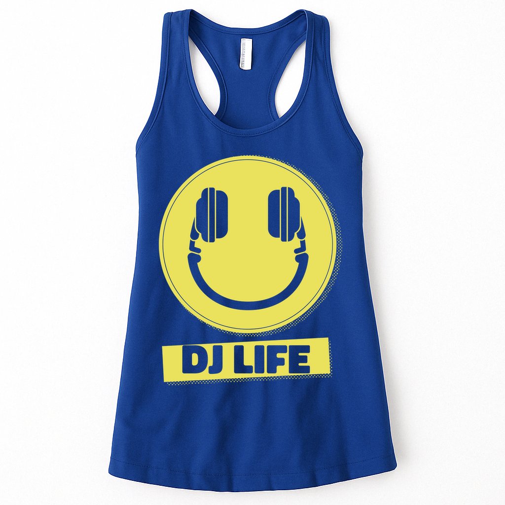 Dj Life Smiley Face Womens Tank Top