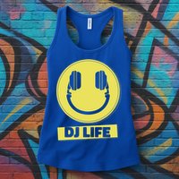 Dj Life Smiley Face Womens Tank Top