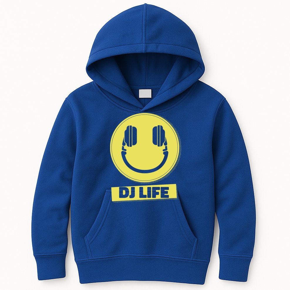 Dj Life Smiley Face Kids Hoodie