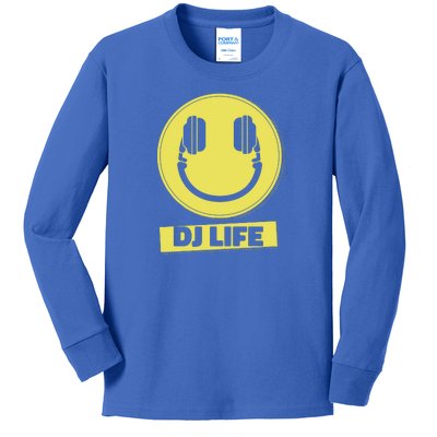 Dj Life Smiley Face Kids Long Sleeve Shirt