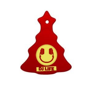 Dj Life Smiley Face Ceramic Tree Ornament