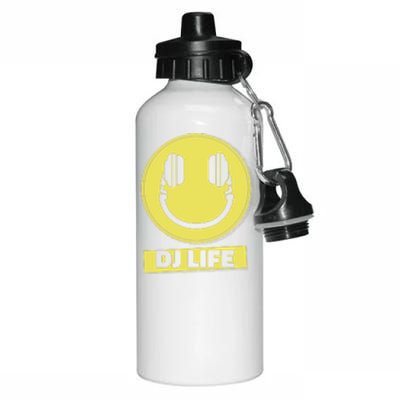 Dj Life Smiley Face Aluminum Water Bottle