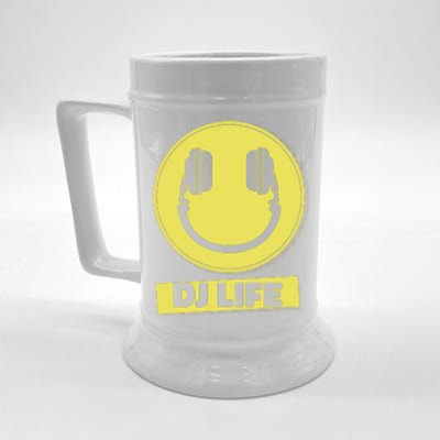 Dj Life Smiley Face Beer Stein