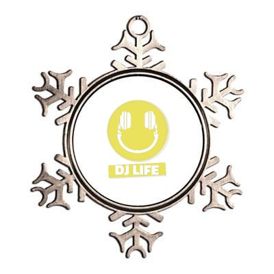 Dj Life Smiley Face Metallic Star Ornament