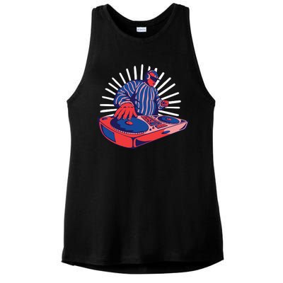 DJ Mixer Ladies PosiCharge Tri-Blend Wicking Tank