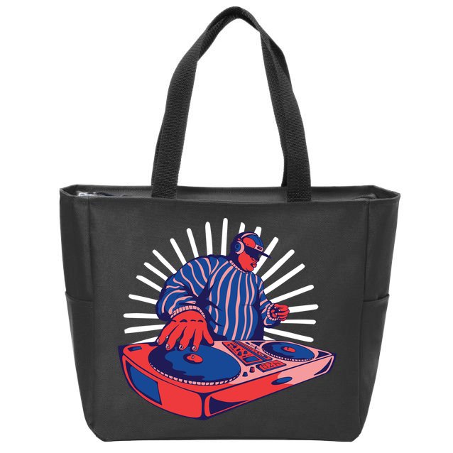 DJ Mixer Zip Tote Bag