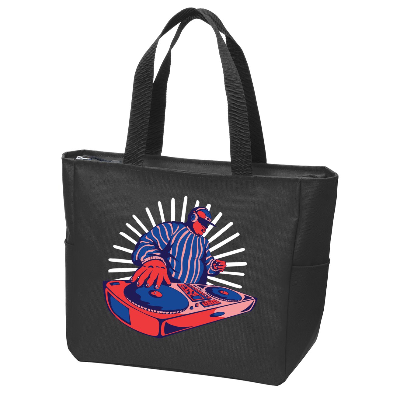 DJ Mixer Zip Tote Bag