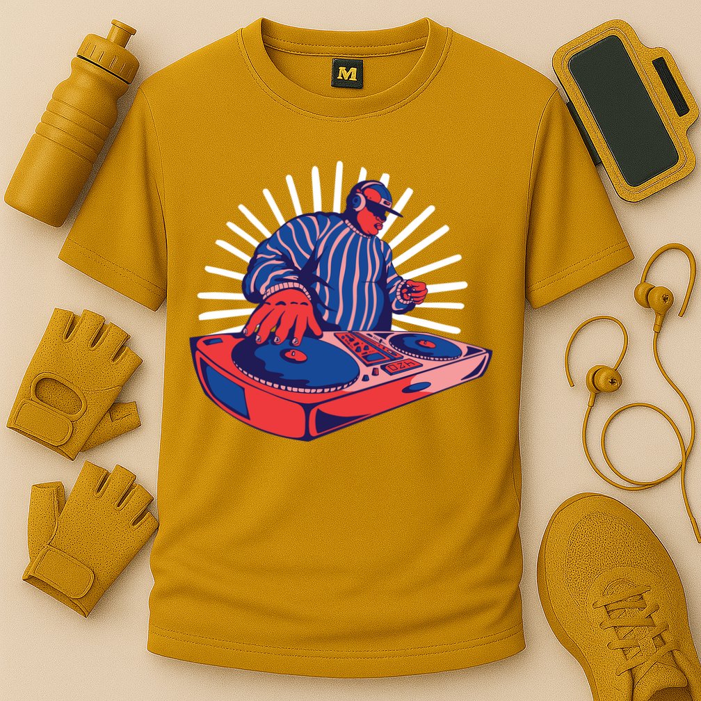 DJ Mixer Cooling Performance Crew T-Shirt