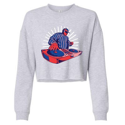 DJ Mixer Cropped Pullover Crew