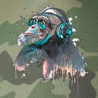 DJ Monkey Thinker Hipster Legacy Tie Dye Trucker Hat