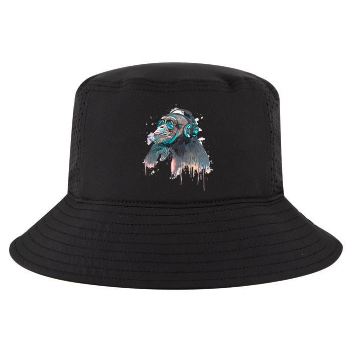 DJ Monkey Thinker Hipster Cool Comfort Performance Bucket Hat