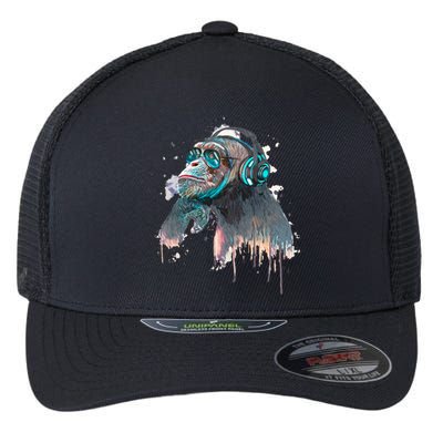 DJ Monkey Thinker Hipster Flexfit Unipanel Trucker Cap