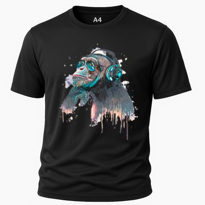 DJ Monkey Thinker Hipster Performance Shirt