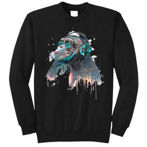 DJ Monkey Thinker Hipster Sweatshirt