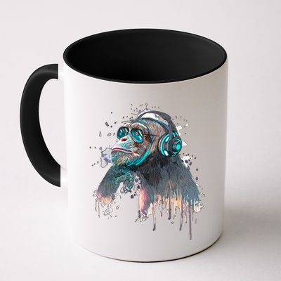 DJ Monkey Thinker Hipster Mug