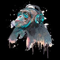 DJ Monkey Thinker Hipster Drawstring Bag