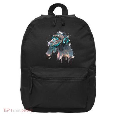 DJ Monkey Thinker Hipster 16 in Basic Backpack