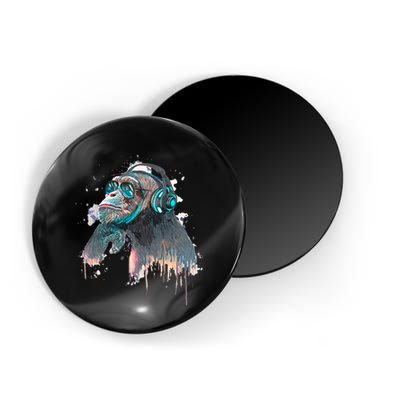 DJ Monkey Thinker Hipster Magnet