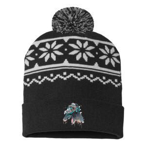 DJ Monkey Thinker Hipster USA-Made Snowflake Beanie