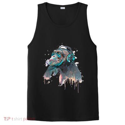 DJ Monkey Thinker Hipster PosiCharge Competitor Tank
