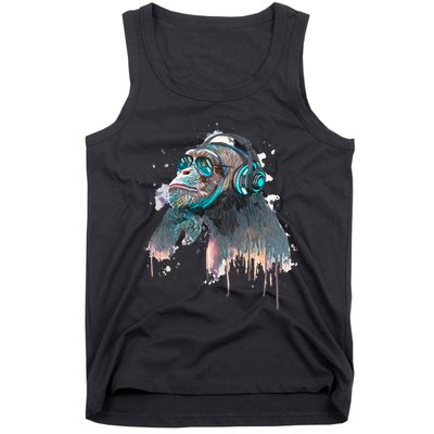 DJ Monkey Thinker Hipster Tank Top