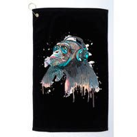 DJ Monkey Thinker Hipster Golf Towel