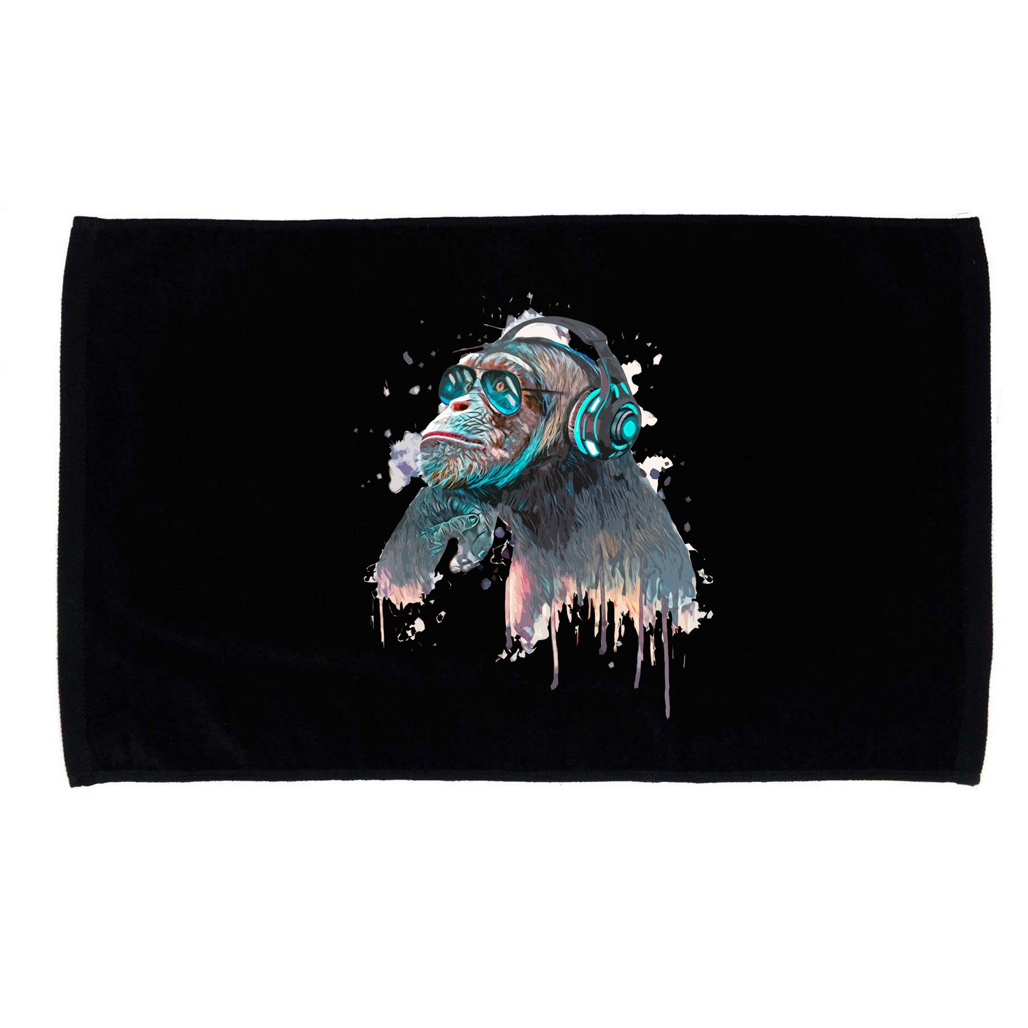 DJ Monkey Thinker Hipster Microfiber Hand Towel