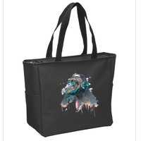 DJ Monkey Thinker Hipster Zip Tote Bag