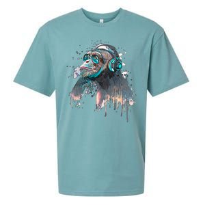 DJ Monkey Thinker Hipster Sueded Cloud Jersey T-Shirt