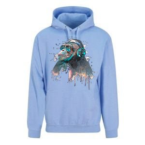 DJ Monkey Thinker Hipster Unisex Surf Hoodie