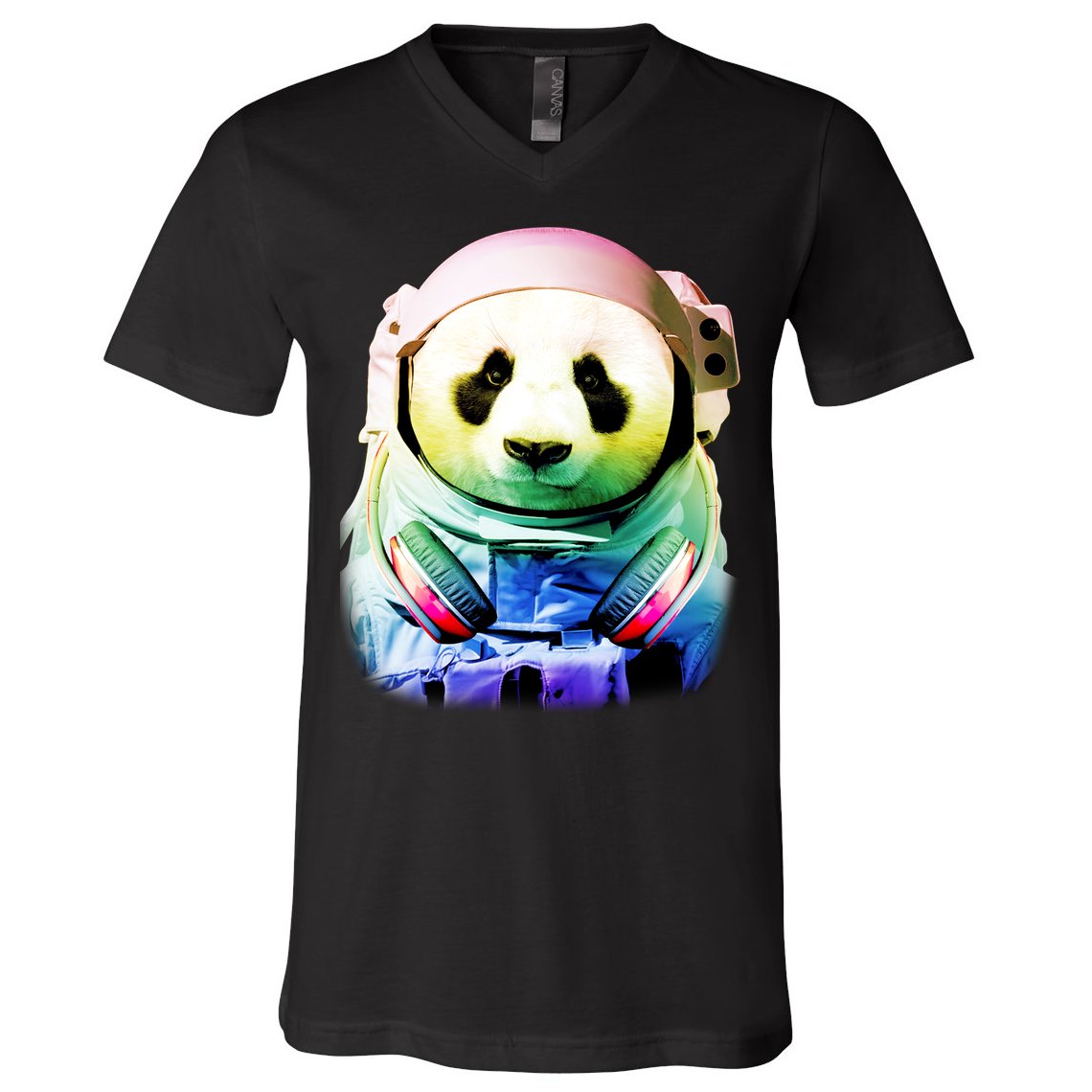 DJ Panda Astronaut V-Neck T-Shirt