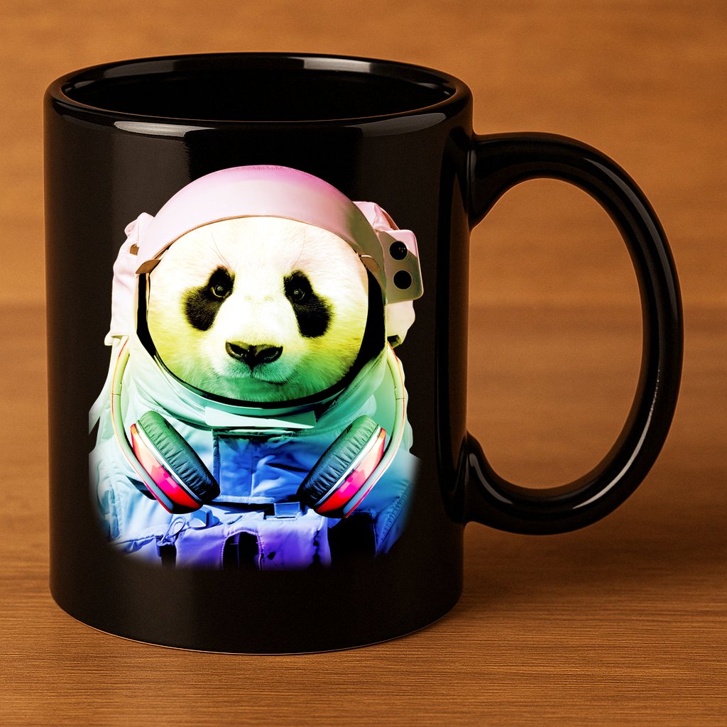 DJ Panda Astronaut 11oz C Handle Ceramic Mug