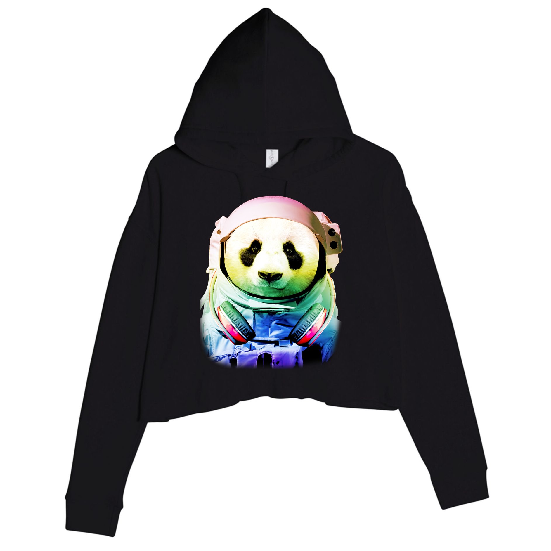 DJ Panda Astronaut Crop Fleece Hoodie