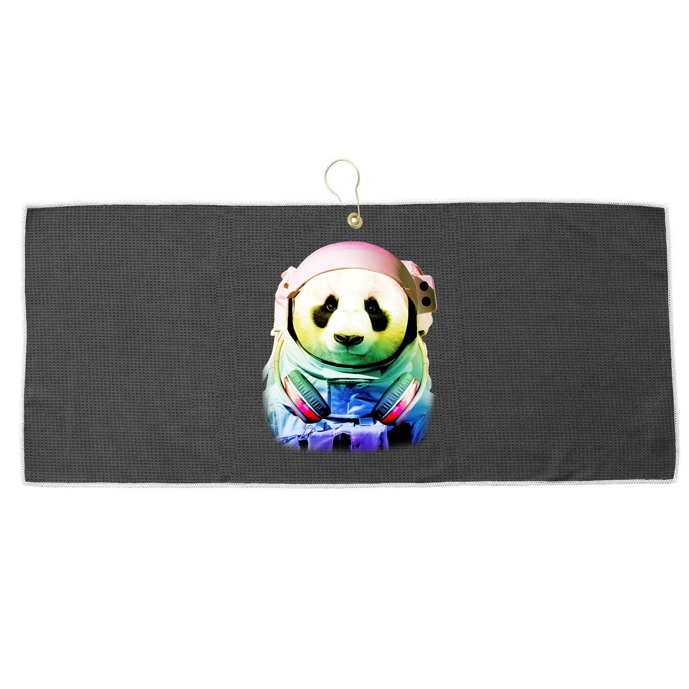 DJ Panda Astronaut Large Microfiber Waffle Golf Towel