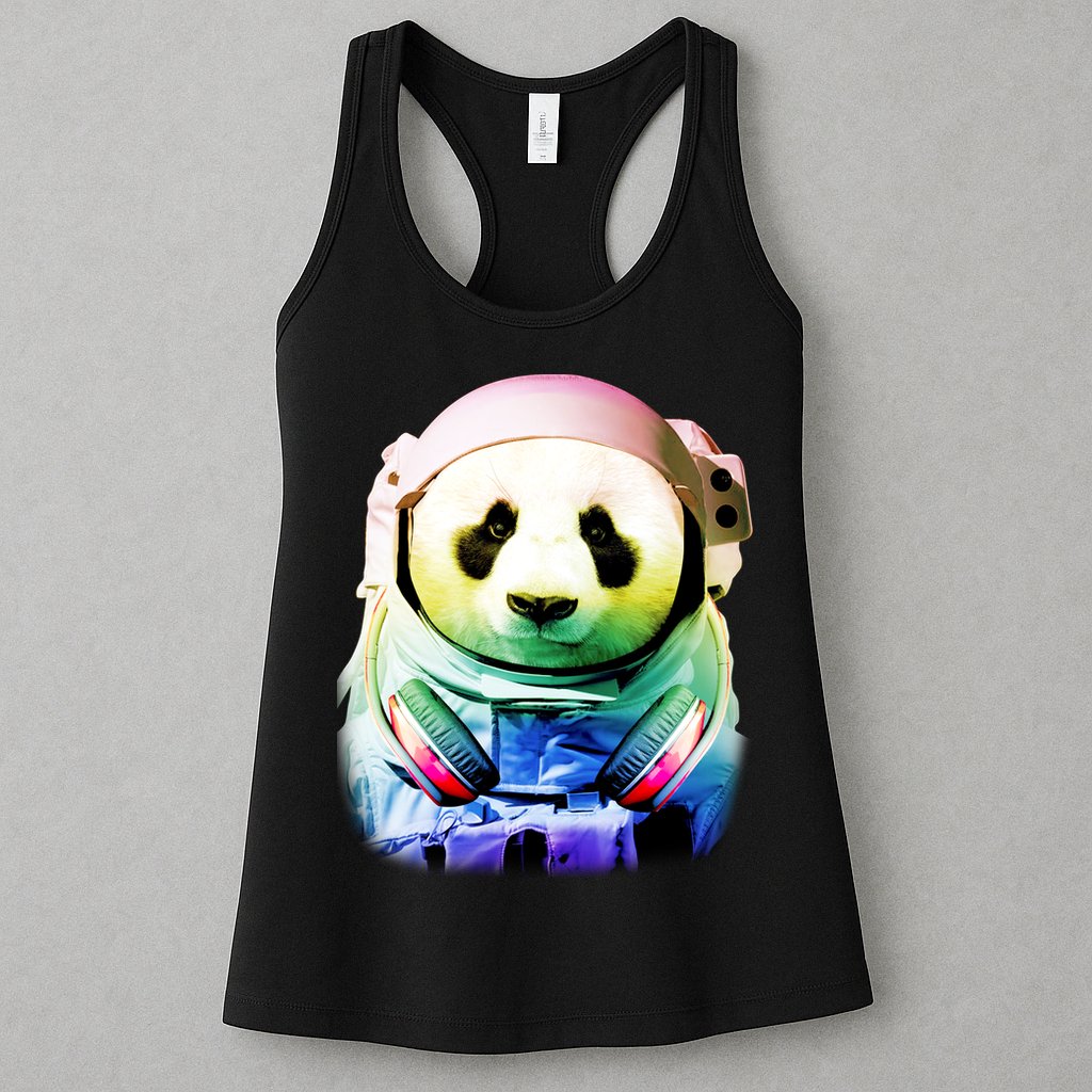DJ Panda Astronaut Womens Tank Top