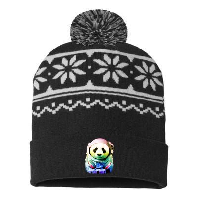 DJ Panda Astronaut USA-Made Snowflake Beanie