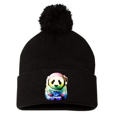 DJ Panda Astronaut Pom Pom 12in Knit Beanie