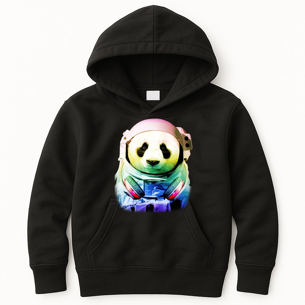 DJ Panda Astronaut Kids Hoodie
