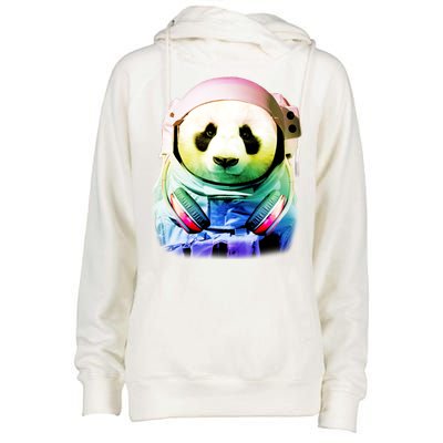 DJ Panda Astronaut Womens Funnel Neck Pullover Hood