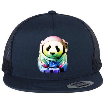 DJ Panda Astronaut Flat Bill Trucker Hat