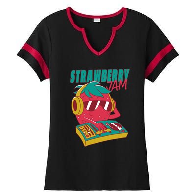 DJ Strawberry Jam Ladies Halftime Notch Neck Tee