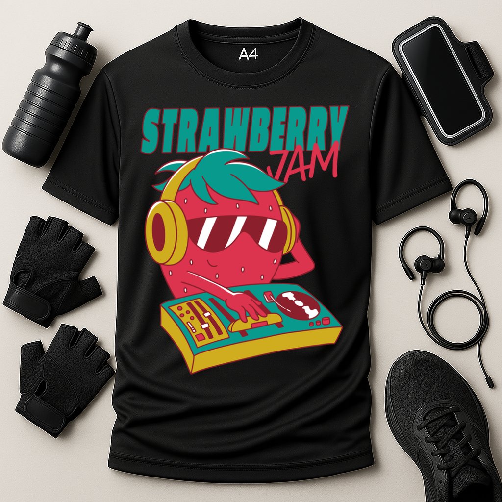 DJ Strawberry Jam Cooling Performance Crew T-Shirt