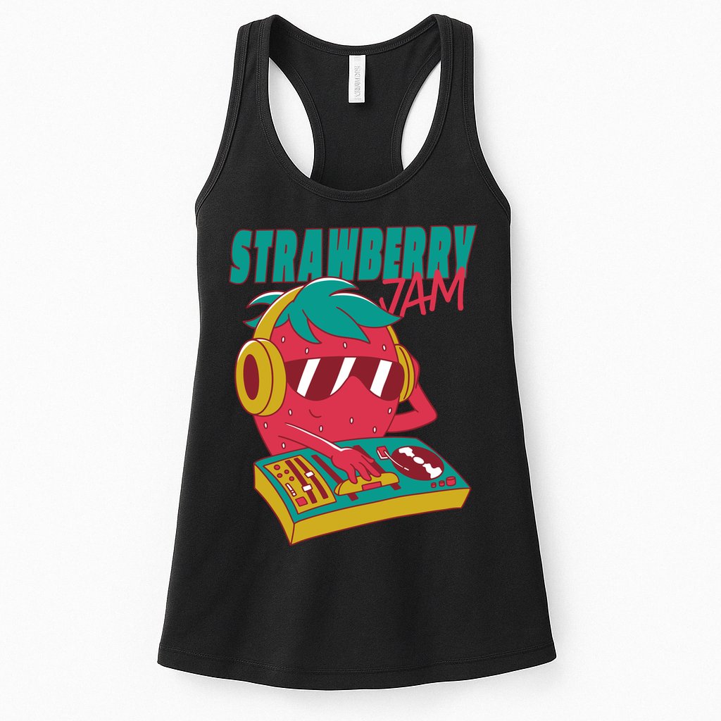 DJ Strawberry Jam Womens Tank Top