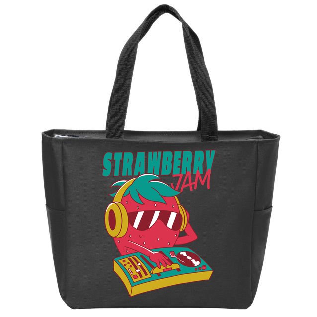 DJ Strawberry Jam Zip Tote Bag