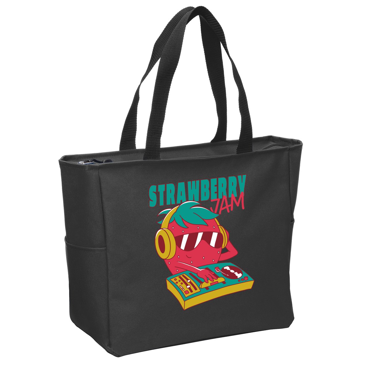 DJ Strawberry Jam Zip Tote Bag