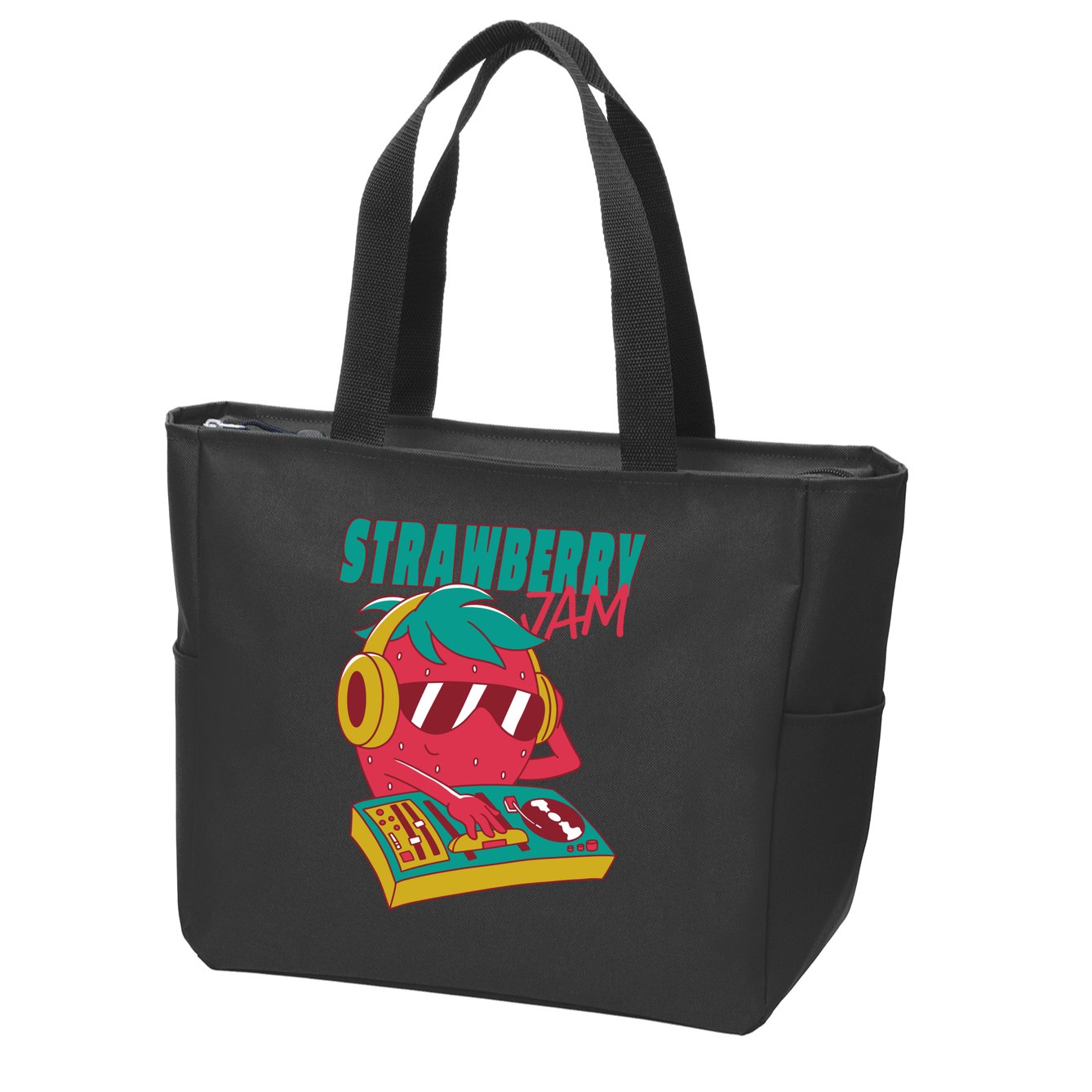 DJ Strawberry Jam Zip Tote Bag