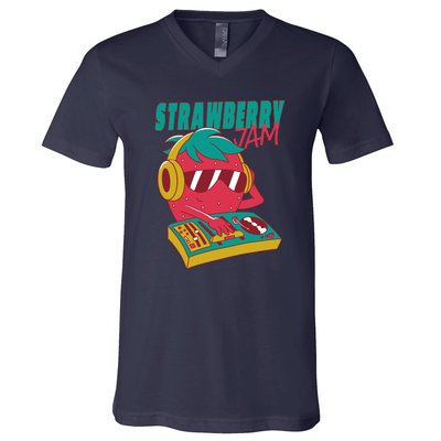 DJ Strawberry Jam V-Neck T-Shirt