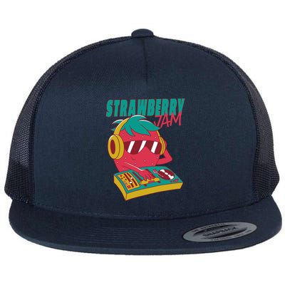 DJ Strawberry Jam Flat Bill Trucker Hat