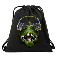 DJ T-Rex Drawstring Bag